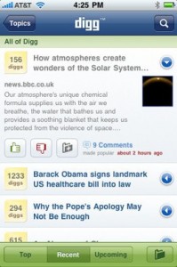 digg iphone app